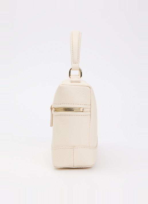 Sandro Handtas van leer met afneembare schouderriem - detail 2 beige