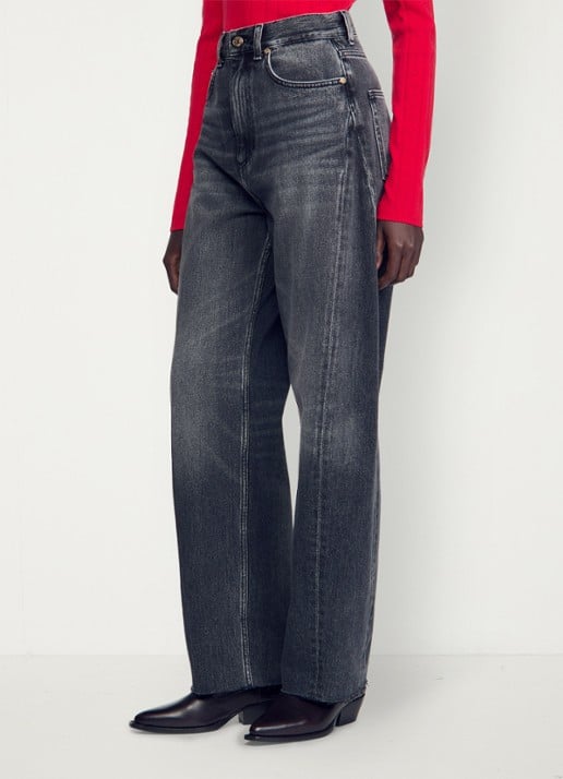 Sandro High waist balloon fit jeans met steekzakken