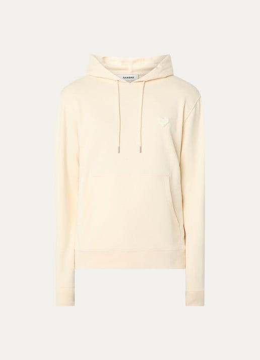 Sandro Hoodie met logo - voorkant 2 creme