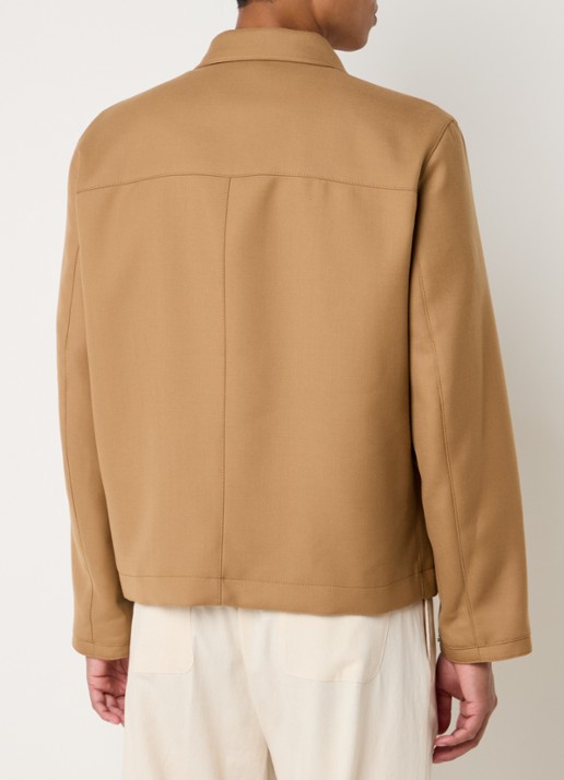 Sandro Jack in wolblend met steekzakken  - achterkant 3 camel