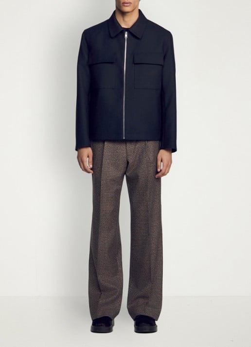Sandro Jack in wolblend - voorkant 5 donkerblauw