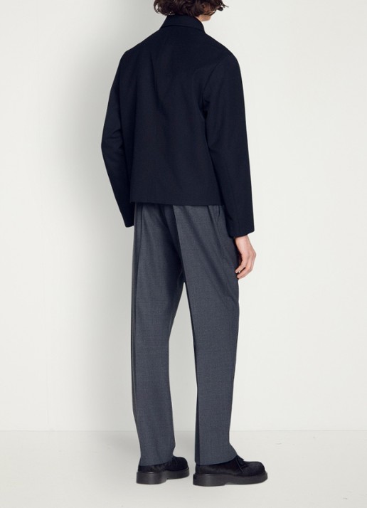 Sandro Jack in wolblend - achterkant 4 donkerblauw