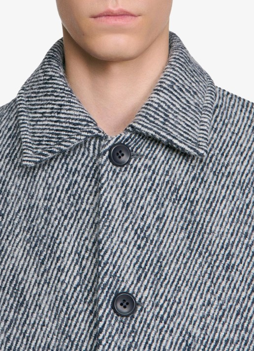 Sandro Jack in wolblend - detail 5 donkerblauw