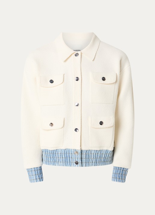 Sandro Jack met bortzakken - voorkant 2 beige