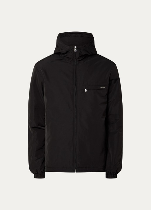 Sandro Jack met capuchon en logo - voorkant 3 zwart