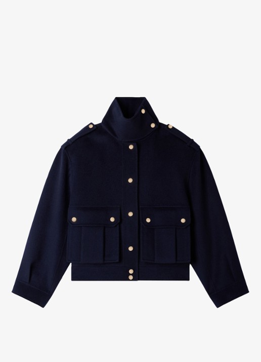 Sandro Jack met klepzakken - voorkant 2 blauw