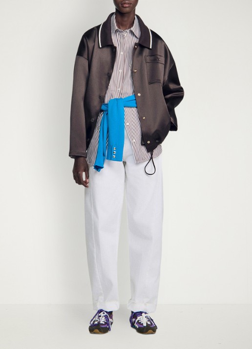 Sandro Jack met polokraag - detail 2 bruin