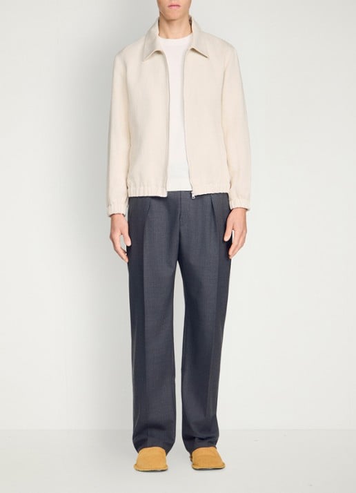 Sandro Jack met steekzakken en kraag - detail 5 creme