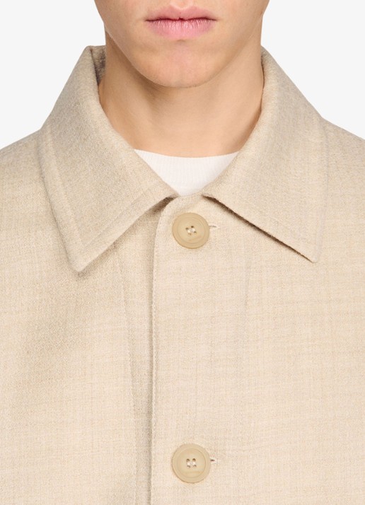 Sandro Jack van wol - detail 6 creme