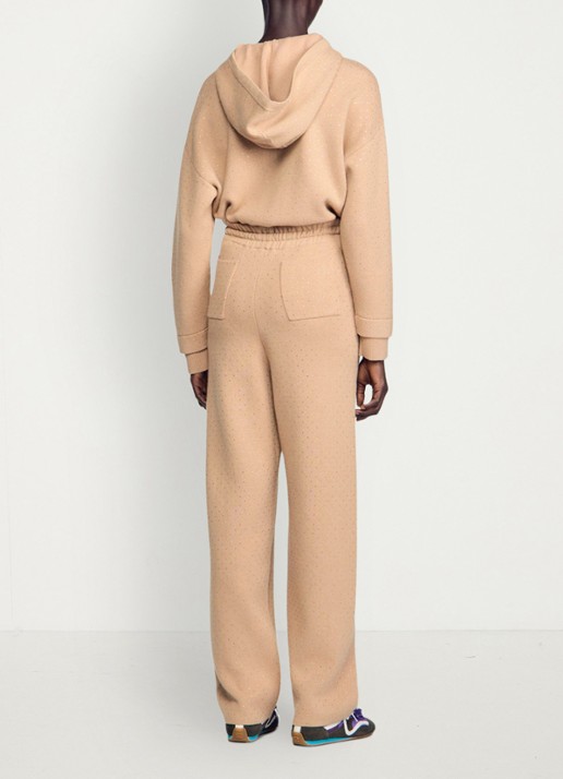 Sandro Joggingbroek met strass - achterkant 6 camel