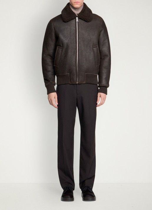 Sandro Lammy coat met steekzakken - voorkant 6 donkerbruin