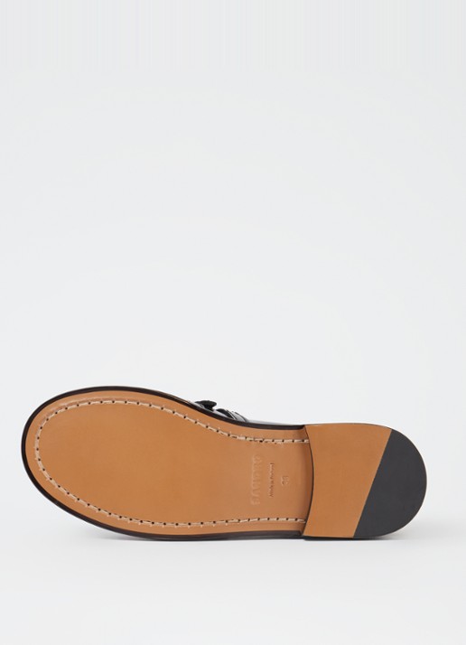 Sandro Loafer van leer - detail 5 zwart