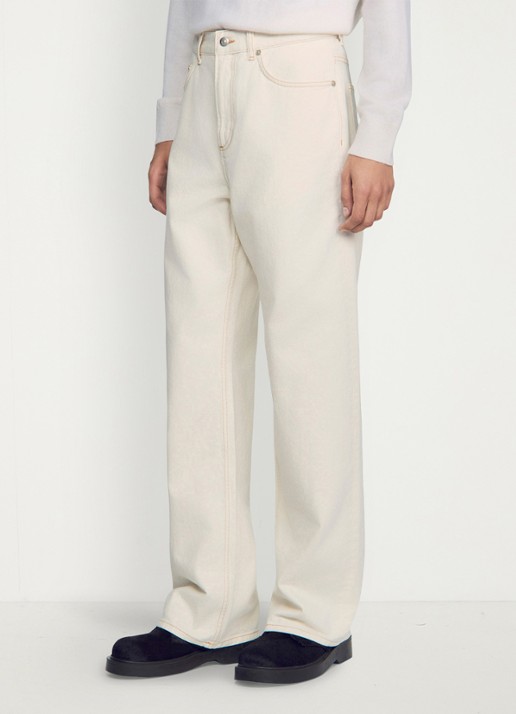 Sandro Loose fit jeans met gekleurde wassing - detail 5 ivoor