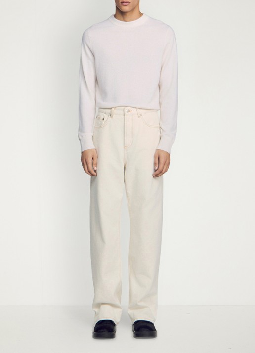 Sandro Loose fit jeans met gekleurde wassing - voorkant 2 ivoor