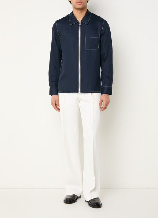 Sandro Loose fit pantalon met steekzakken - voorkant 3 wit