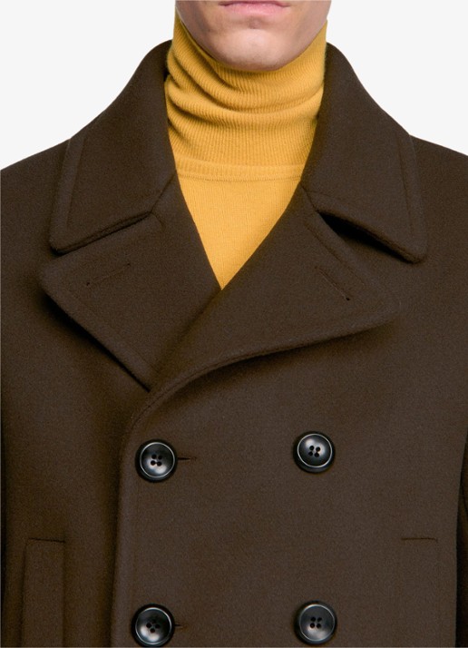 Sandro Mantel in wolblend - detail 5 taupe