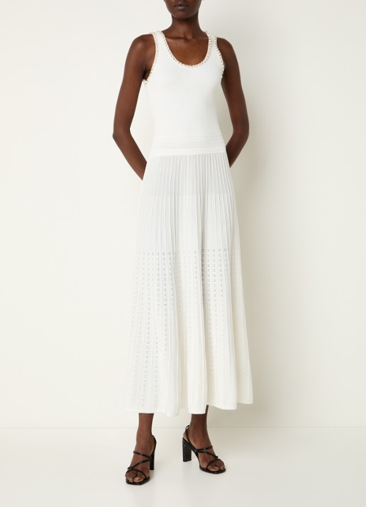 Sandro Maxi jurk met imitatieparels en strass