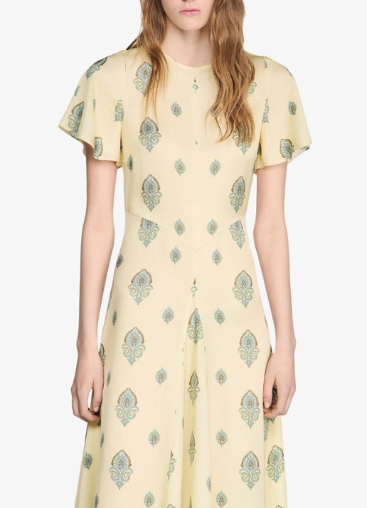 Sandro Maxi jurk met paisley dessin