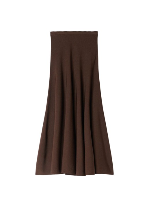 Sandro Midi rok met plooien - voorkant bruin