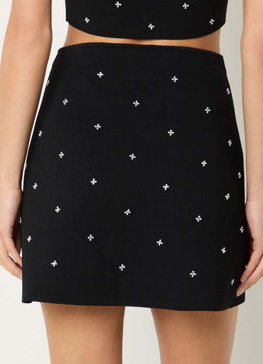 Sandro Minirok met strass - achterkant zwart