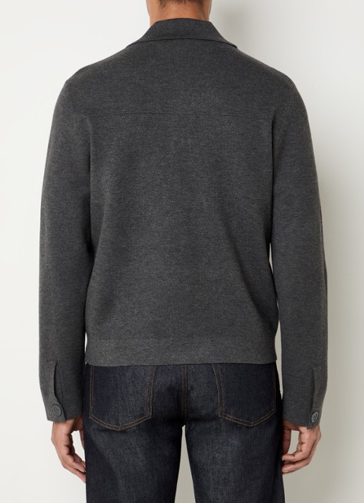 Sandro Overshirt met borstzakken - achterkant donkergrijs