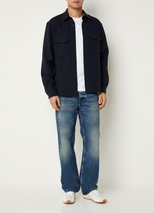 Sandro Overshirt met borstzakken - voorkant 2 donkerblauw