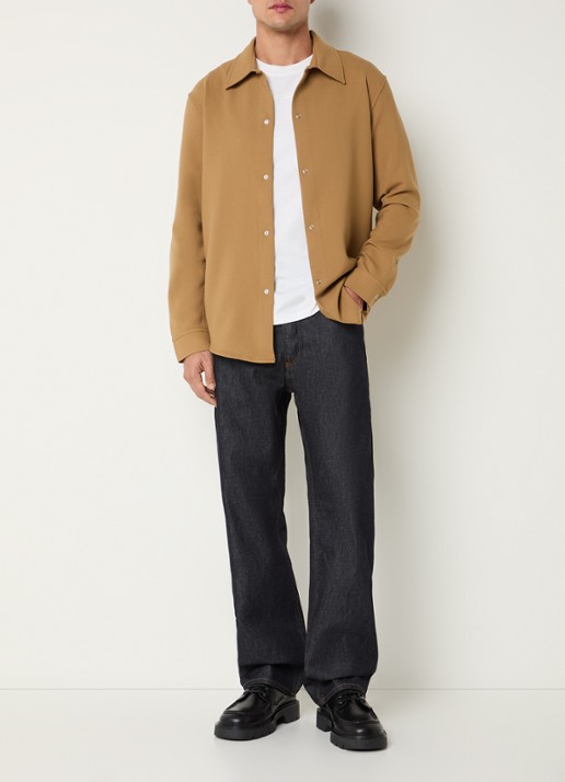 Sandro Overshirt met stretch - voorkant 3 camel