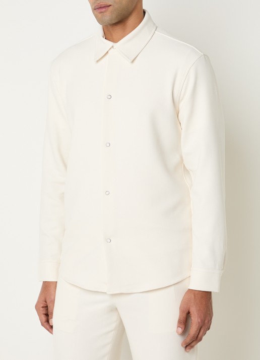 Sandro Overshirt met stretch - detail 4 creme
