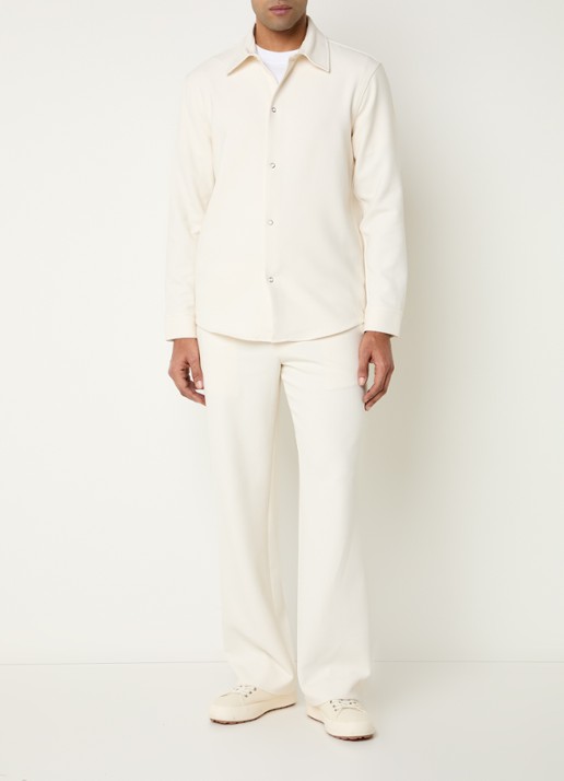 Sandro Overshirt met stretch - voorkant 2 creme