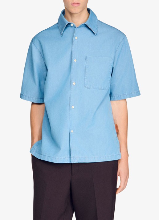 Sandro Oversized fit overhemd met borstzak