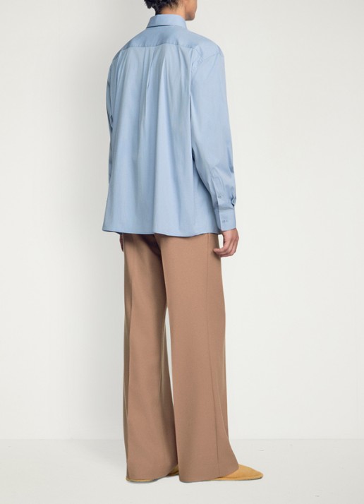 Sandro Oversized fit overhemd met borstzak - achterkant 6 blauwgrijs