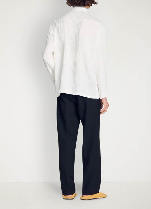 Sandro Oversized fit overhemd met structuur - achterkant 4 wit