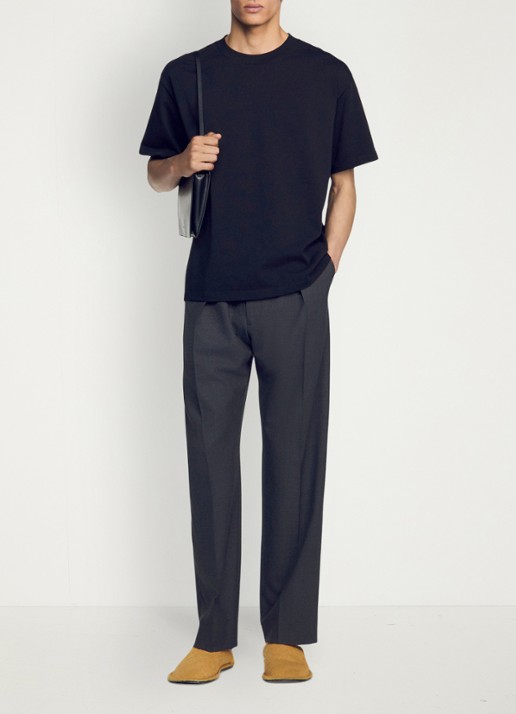 Sandro Oversized T-shirt met ronde hals - detail 4 zwart