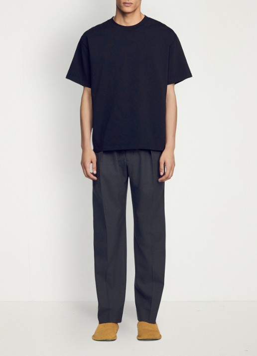 Sandro Oversized T-shirt met ronde hals - voorkant 2 zwart