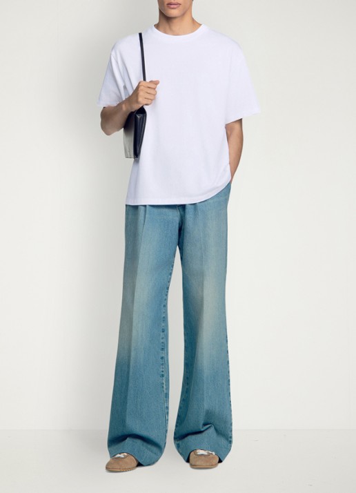 Sandro Oversized T-shirt met ronde hals - detail 4 wit