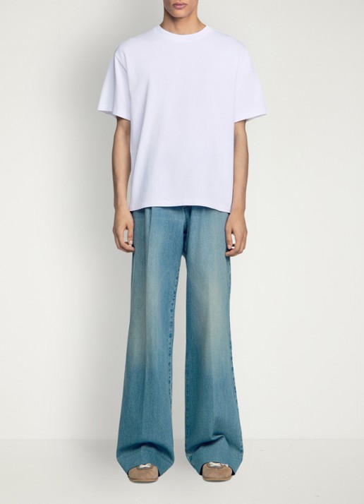 Sandro Oversized T-shirt met ronde hals - voorkant 2 wit