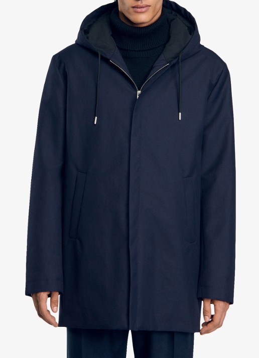 Sandro Parka in wolblend met steekzakken