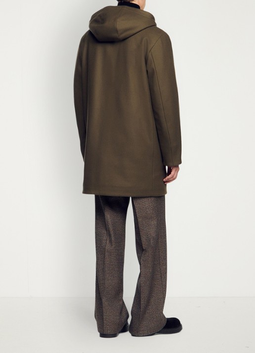 Sandro Parka in wolblend - achterkant 6 taupe