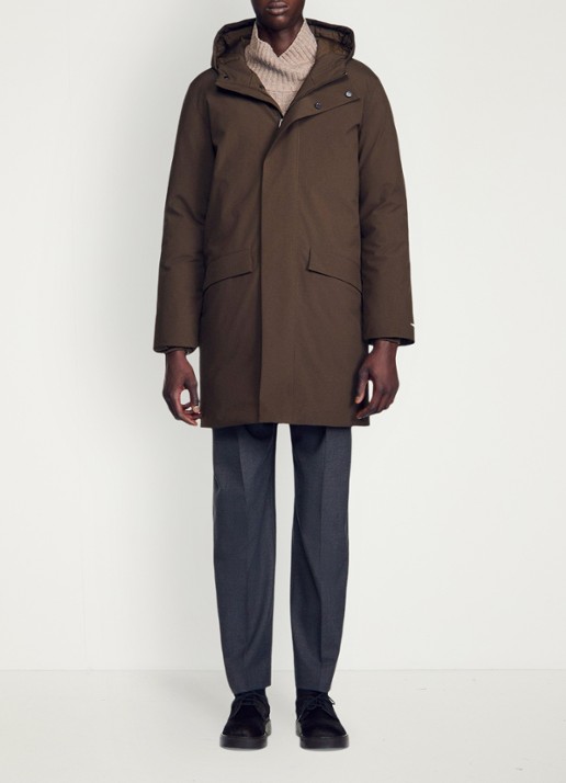 Sandro Parka met klepzakken - voorkant 6 taupe