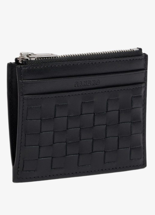 Sandro Pasjeshouder met logo - detail black / zwart