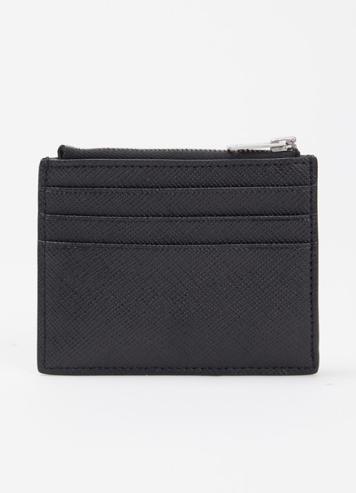 Sandro Pasjeshouder van leer - achterkant 3 black / zwart