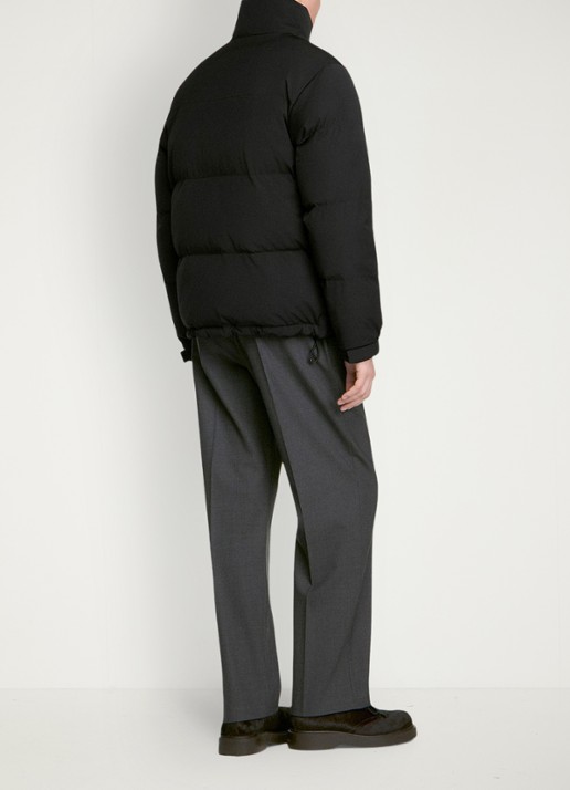 Sandro Puffer jas met logo - achterkant zwart