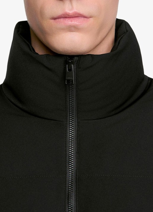 Sandro Puffer jas met logo - detail 6 zwart