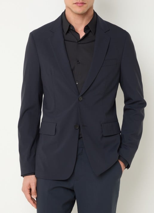 Sandro Regular fit colbert in wolblend met borst- en klepzakken