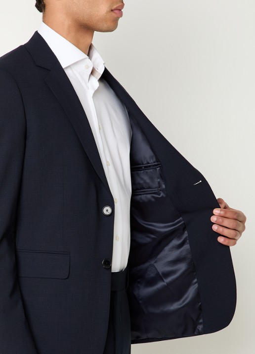 Sandro Regular fit colbert met klepzakken - detail 5 donkerblauw
