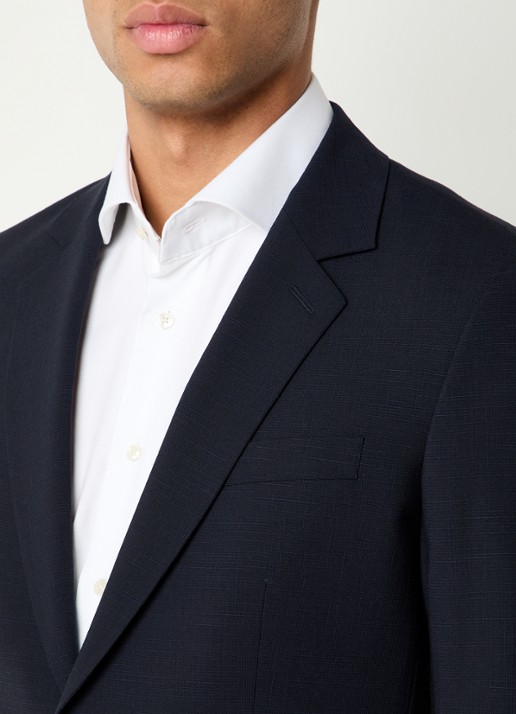 Sandro Regular fit colbert met klepzakken - detail 7 donkerblauw