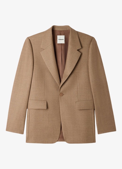 Sandro Regular fit colbert met klepzakken