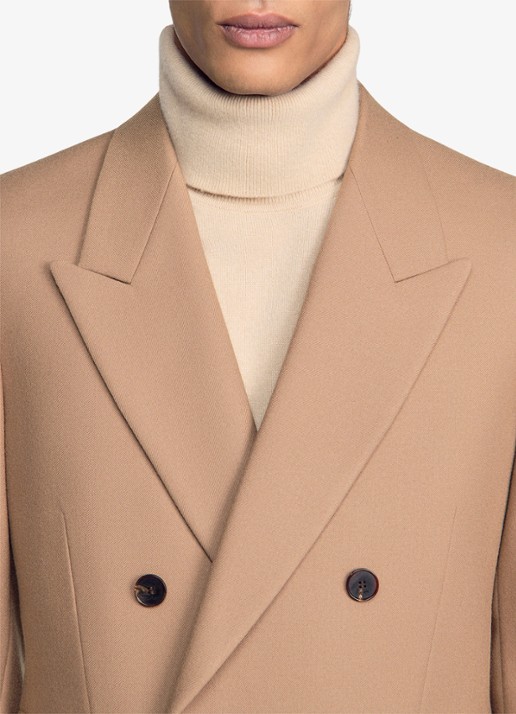 Sandro Regular fit colbert van wol met klepzakken - detail 2 camel