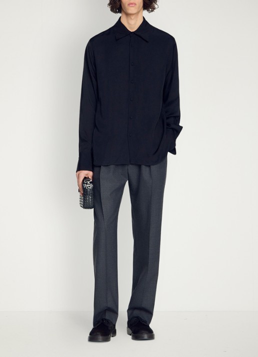 Sandro Regular fit overhemd met plooien - detail 3 zwart