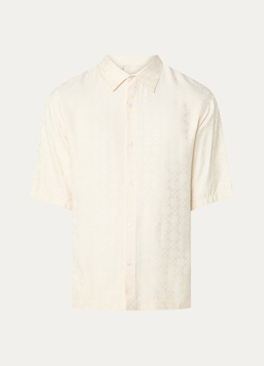 Sandro Regular fit overhemd met print - voorkant 3 creme